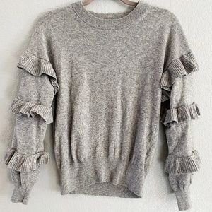 J. Crew Ruffle Sleeve Sweater